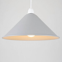 Valuelights Waywell Retro Style Metal Ceiling Light Shade In Gloss Grey Finish (D)30Cm - thumbnail 2