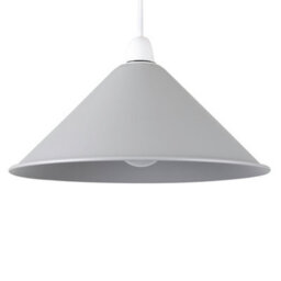 Valuelights Waywell Retro Style Metal Ceiling Light Shade In Gloss Grey Finish (D)30Cm