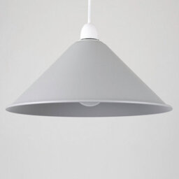 Valuelights Waywell Retro Style Metal Ceiling Light Shade In Gloss Grey Finish (D)30Cm - thumbnail 4