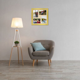 AK Frames 12X12 Gold Modern Multi Photo Frame With Ivory Mount - Holds 4 Apertures (4X) 6X4 Photos - thumbnail 3