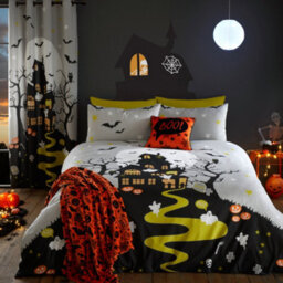 Bedlam Haunted House Glow In The Dark Duvet Cover Set - thumbnail 5