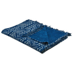 Beliani Blanket Shivpuri Cotton 130 X 180 Cm Blue
