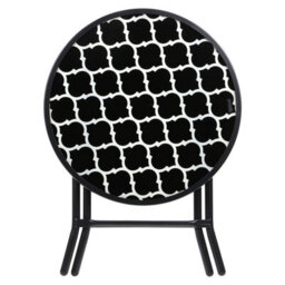 Taylor & Brown 48Cm Folding Drinks Side Table, Foldable Coffee Table, Outdoor Garden Table, Small Patio Table (Lattice - Round) - thumbnail 6