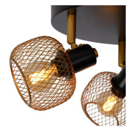 Lucide Maren Retro Ceiling Spotlight 37Cm - 3Xe14 - Matt Gold, Brass - thumbnail 6