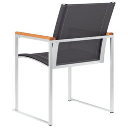 Berkfield Garden Chairs 2 Pcs Textilene And Stainless Steel Grey - thumbnail 5