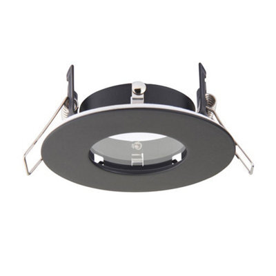 Luminosa Lighting Luminosa Speculo Bathroom Recessed Fixed Matt Black Paint & Clear Glass Ip65 - image 1
