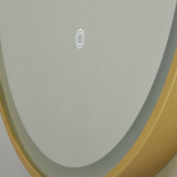 Litecraft Aves Satin Brass Led Oval Cct Bathroom Mirror With Touch Demist - thumbnail 6