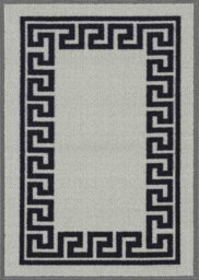 Machine Washable Greek Key Design Anti Slip Doormats Grey 67X220 Cm - thumbnail 5
