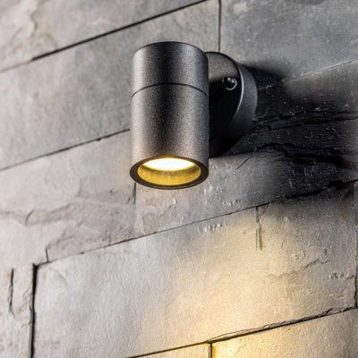 CGC Lighting Cgc Leon Black Stainless Steel Gu10 Down Outdoor Wall Light Ip44 - image 1