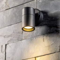 CGC Lighting Cgc Leon Black Stainless Steel Gu10 Down Outdoor Wall Light Ip44 - thumbnail 1