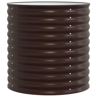 Berkfield Modern Garden Raised Bed Brown 80 X 80 X 81 Cm Steel - image 1