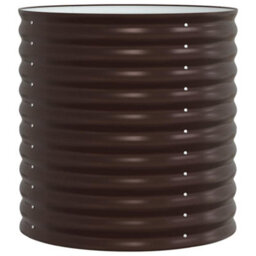 Berkfield Modern Garden Raised Bed Brown 80 X 80 X 81 Cm Steel - thumbnail 5