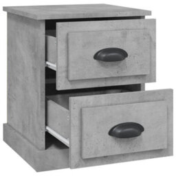 Berkfield Bedside Cabinets 2 Pcs Concrete Grey 39X39X47.5 Cm Engineered Wood - thumbnail 7