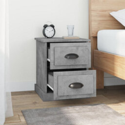 Berkfield Bedside Cabinets 2 Pcs Concrete Grey 39X39X47.5 Cm Engineered Wood - thumbnail 4