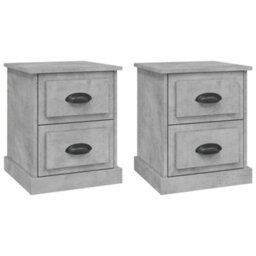 Berkfield Bedside Cabinets 2 Pcs Concrete Grey 39X39X47.5 Cm Engineered Wood - thumbnail 2