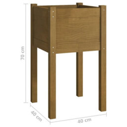 Berkfield Durable Garden Planter Honey Brown 40X40X70 Cm Solid Pinewood - thumbnail 7