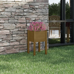 Berkfield Durable Garden Planter Honey Brown 40X40X70 Cm Solid Pinewood - thumbnail 2