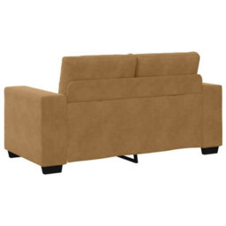 Vidaxl Loveseat Sofa With Cushion Brown Velvet - thumbnail 6