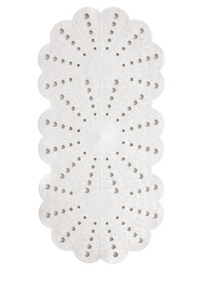 Showerdrape Petal White 740 X 360mm Anti-Slip Bath Mat - image 1