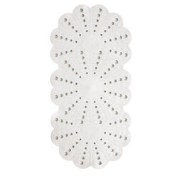 Showerdrape Petal White 740 X 360mm Anti-Slip Bath Mat - thumbnail 4