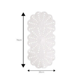 Showerdrape Petal White 740 X 360mm Anti-Slip Bath Mat - thumbnail 3