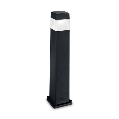 Ideal Lux Elisa 1 Light Outdoor Bollard Light Black Ip44