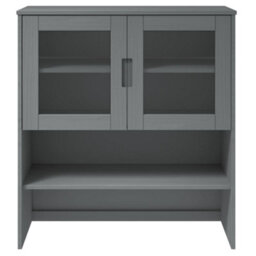 Berkfield Top For Highboard Molde Grey 90X35X100 Cm Solid Wood Pine - thumbnail 4