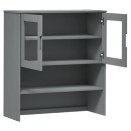 Berkfield Top For Highboard Molde Grey 90X35X100 Cm Solid Wood Pine - thumbnail 5