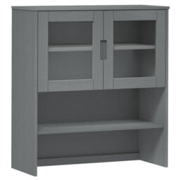 Berkfield Top For Highboard Molde Grey 90X35X100 Cm Solid Wood Pine - thumbnail 2