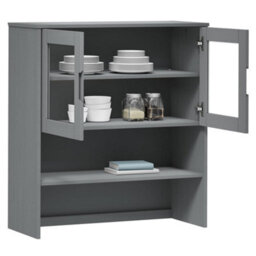 Berkfield Top For Highboard Molde Grey 90X35X100 Cm Solid Wood Pine - thumbnail 3