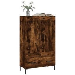Berkfield Highboard Smoked Oak 69.5X31X115 Cm Engineered Wood - thumbnail 3