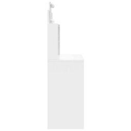 Berkfield Dressing Table With Led Lights White 96X40X142 Cm - thumbnail 6