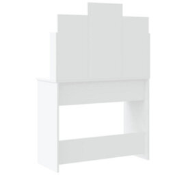Berkfield Dressing Table With Led Lights White 96X40X142 Cm - thumbnail 7