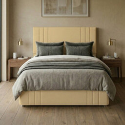 "Adore Designs Rio Plush Velvet Divan Bed, 50"" Headboard, Mattress & Footboard - 3Ft Single - Coffee - 2 Drawers Right Side" - thumbnail 1