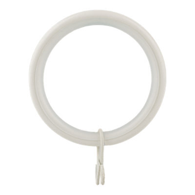 GoodHome Anafi White Curtain Ring, Pack Of 10 Compatibility- 25/28mm Curtain Pole - image 1