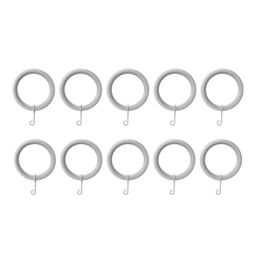 GoodHome Anafi White Curtain Ring, Pack Of 10 Compatibility- 25/28mm Curtain Pole - thumbnail 2