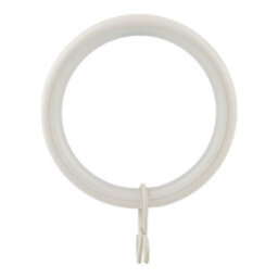 GoodHome Anafi White Curtain Ring, Pack Of 10 Compatibility- 25/28mm Curtain Pole - thumbnail 1
