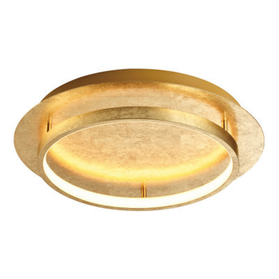 Happy Homewares Stunning Flush Mount Led Ceiling Light Fitting With Brushed Gold Foil Finish - image 1