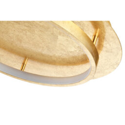 Happy Homewares Stunning Flush Mount Led Ceiling Light Fitting With Brushed Gold Foil Finish - thumbnail 4