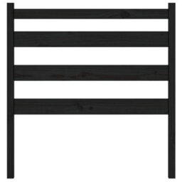 Berkfield Bed Headboard Black 106X4X100 Cm Solid Wood Pine - thumbnail 4