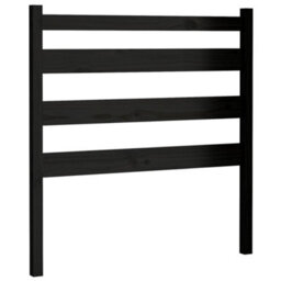 Berkfield Bed Headboard Black 106X4X100 Cm Solid Wood Pine - thumbnail 2