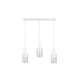 Luminosa Lighting Luminosa Cross Bar Pendant Ceiling Light White, 60Cm, 3X E27