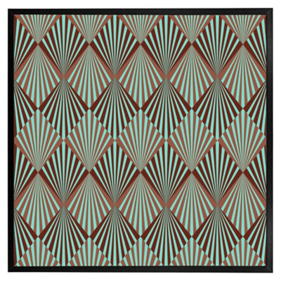 "Andrew Lee Green Geometric Rays (Picutre Frame) / 20X20"" / Grey" - image 1