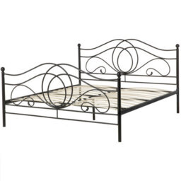 Beliani Bed Metal Lyra 160 X 200 Cm (Eu King Size) Black - thumbnail 5