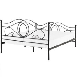 Beliani Bed Metal Lyra 160 X 200 Cm (Eu King Size) Black - thumbnail 6