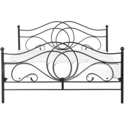 Beliani Bed Metal Lyra 160 X 200 Cm (Eu King Size) Black - thumbnail 4