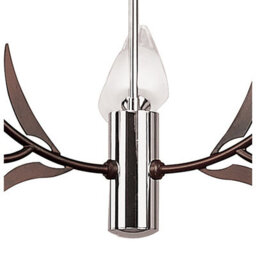 Luminosa Lighting Luminosa Holland Telescopic Pendant 9 Light G9, Polished Chrome/wenge - thumbnail 5