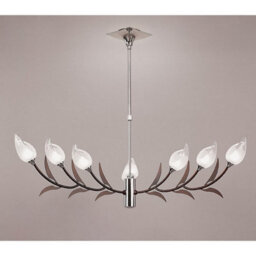 Luminosa Lighting Luminosa Holland Telescopic Pendant 9 Light G9, Polished Chrome/wenge - thumbnail 2