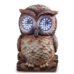 Storm Trading Group 1 X Blinking Solar Owl Garden Statue 18.5Cm Wildlife Led Outdoor Ornament - thumbnail 2