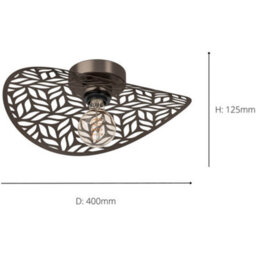 Loops 2 Pack Elegant Modern Design Bronze Ceiling Light For Indoor Spaces - Semi Flush Mount - thumbnail 4